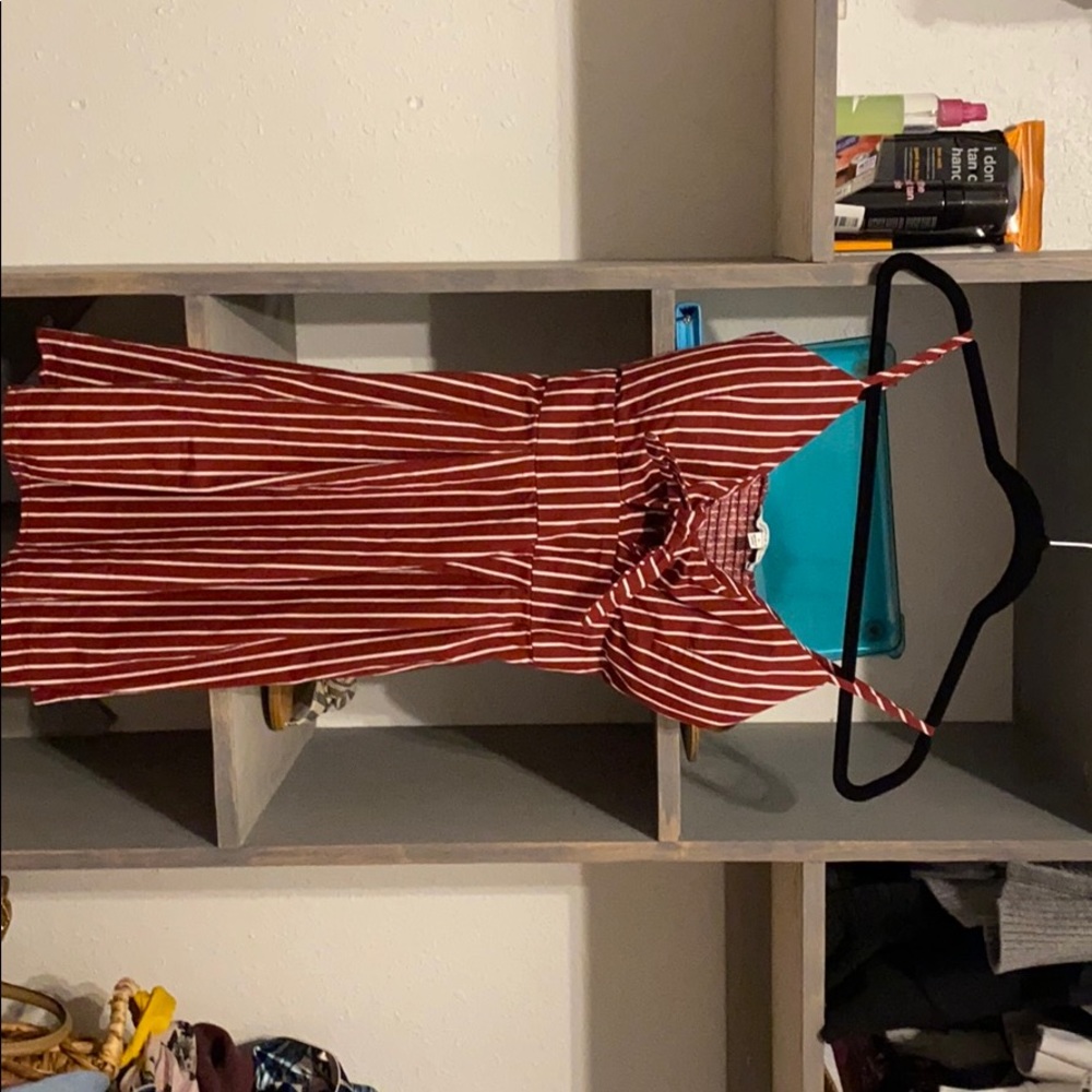 Red stripped dress